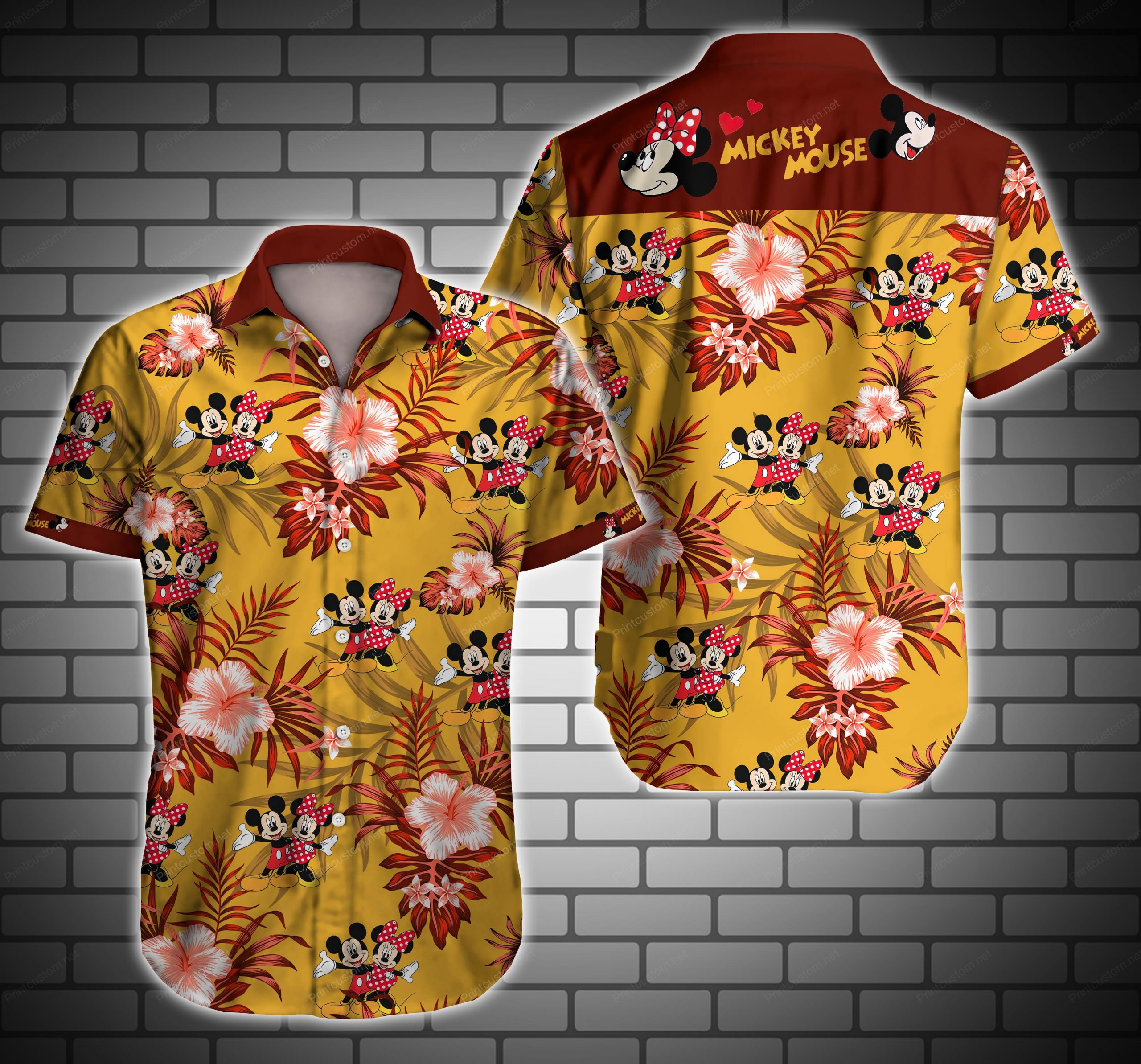 Mickey Mouse and Minnie Mouse Hawaii Shirt – Gaicness