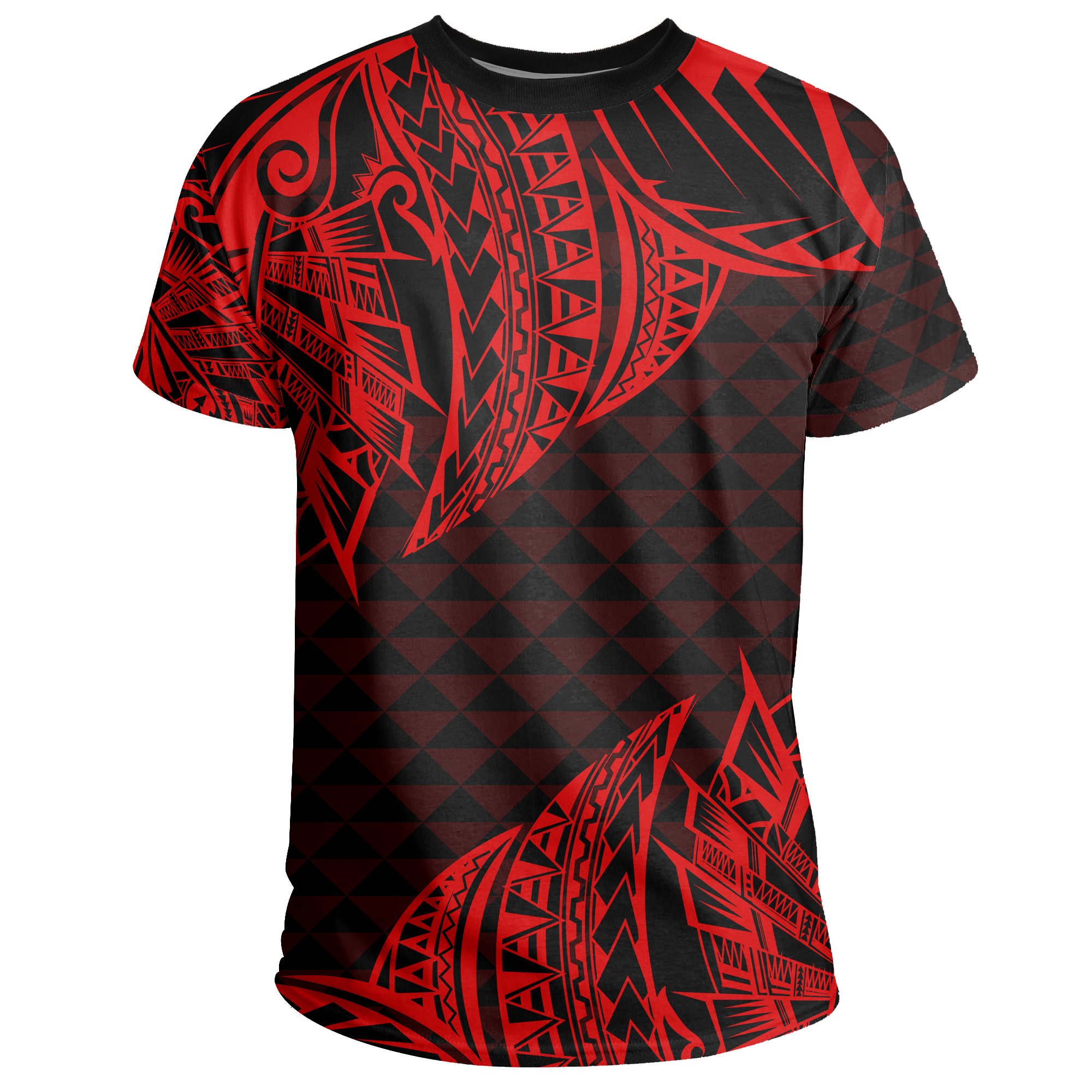 Hawaii Maka Polynesian T-shirt – Marcus Style – Red – Gaicness