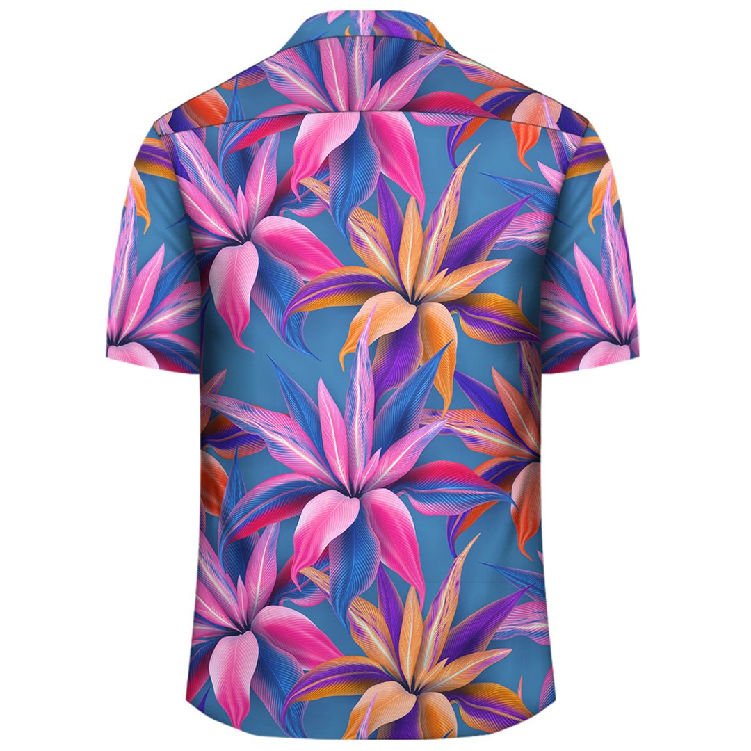 Hawaii Tropical Flowers Pink Hawaiian Shirt – Gaicness