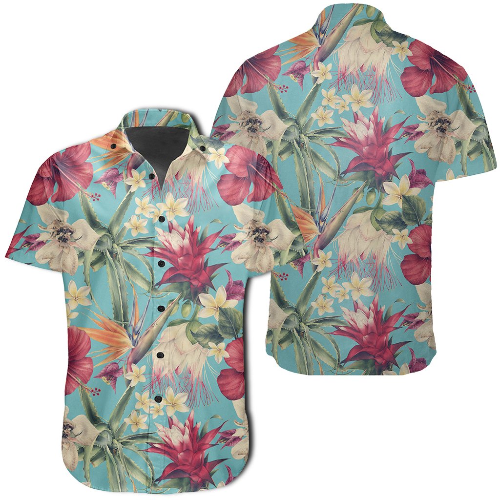 Hawaiian Shirt – Seamless Floral Pattern With Tropical Hibiscus ...