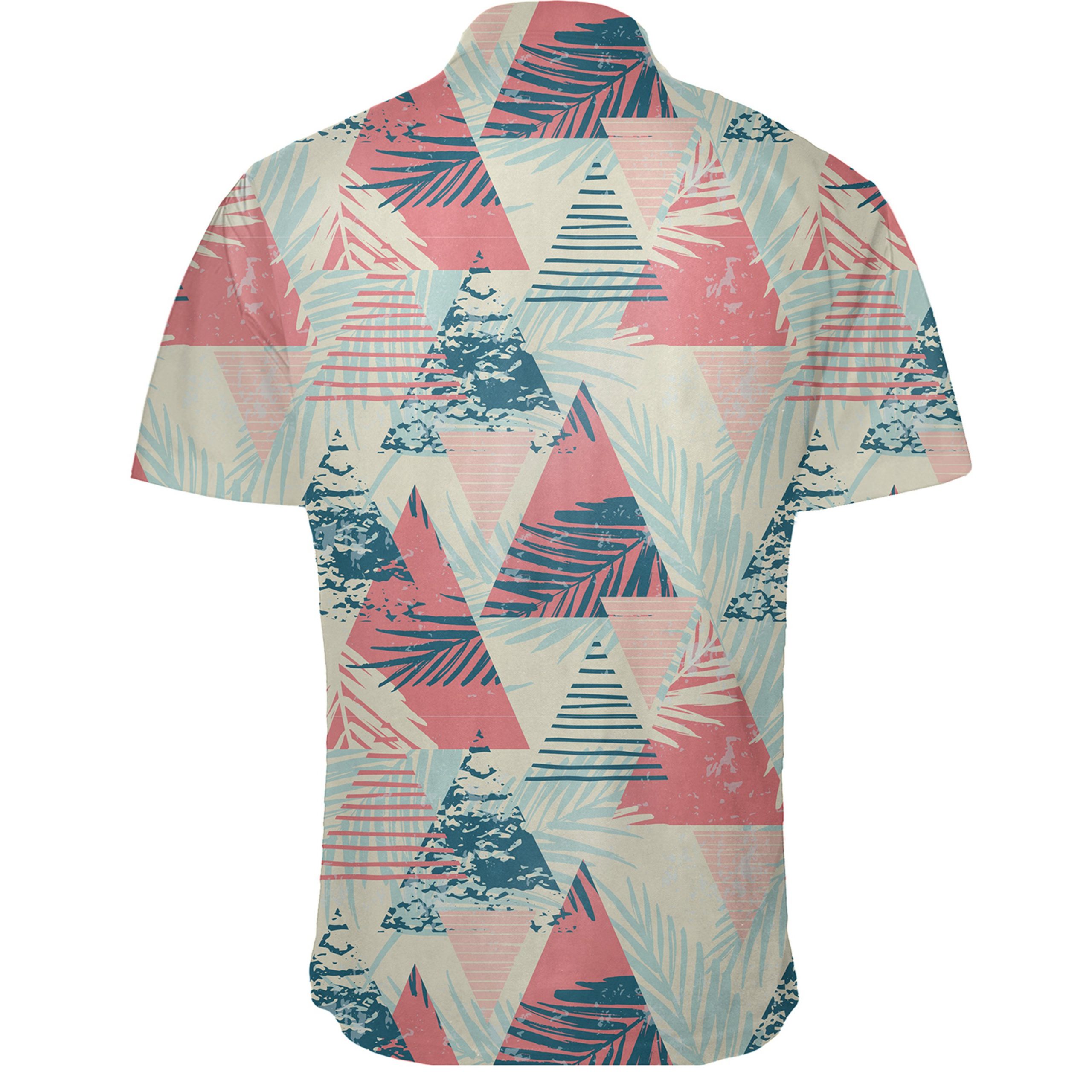 Hawaiian Shirt – Tropical Leaf Triangle Pattern Shirt – Gaicness