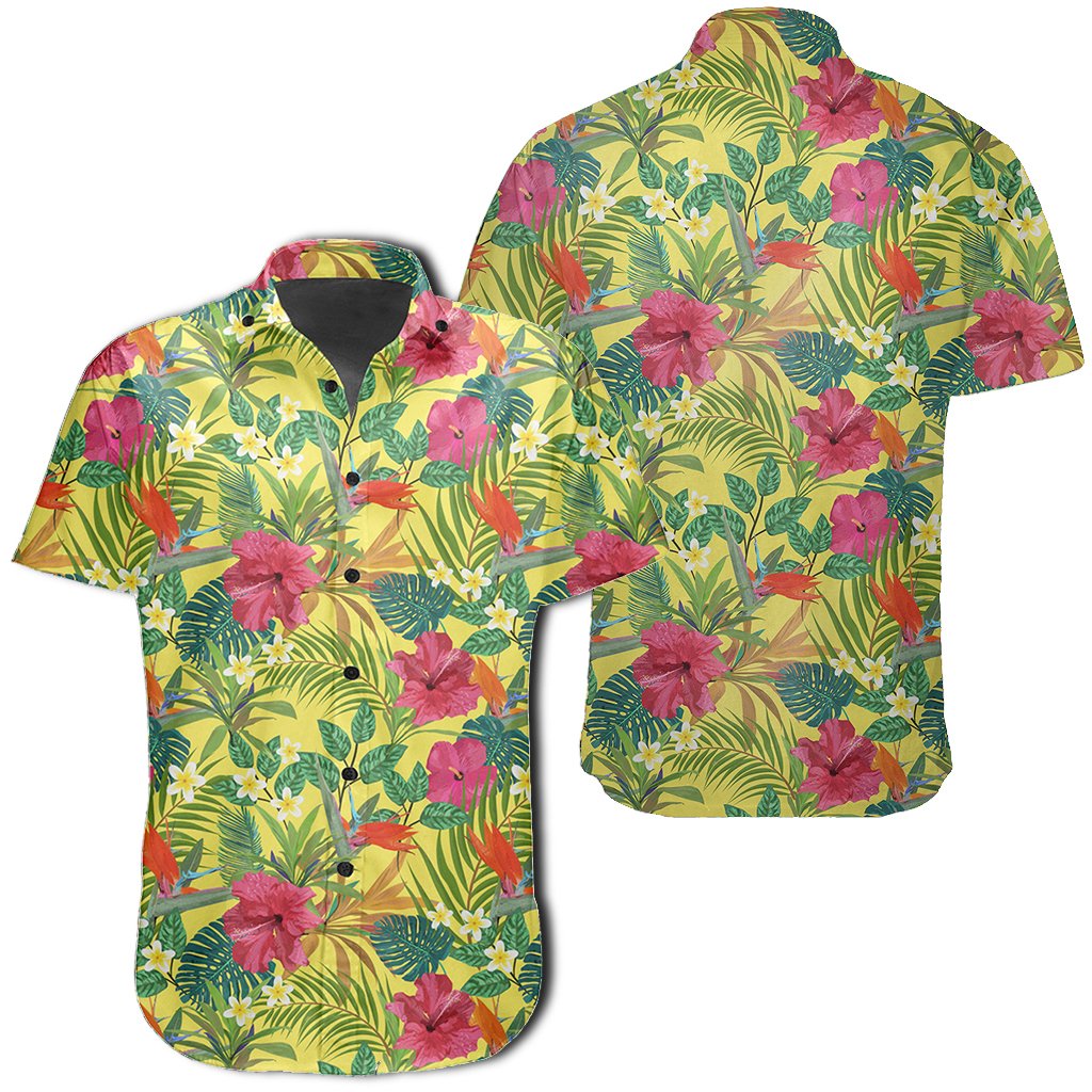 Hawaiian Shirt – Tropical Leaves And Flowers Shirt – Gaicness