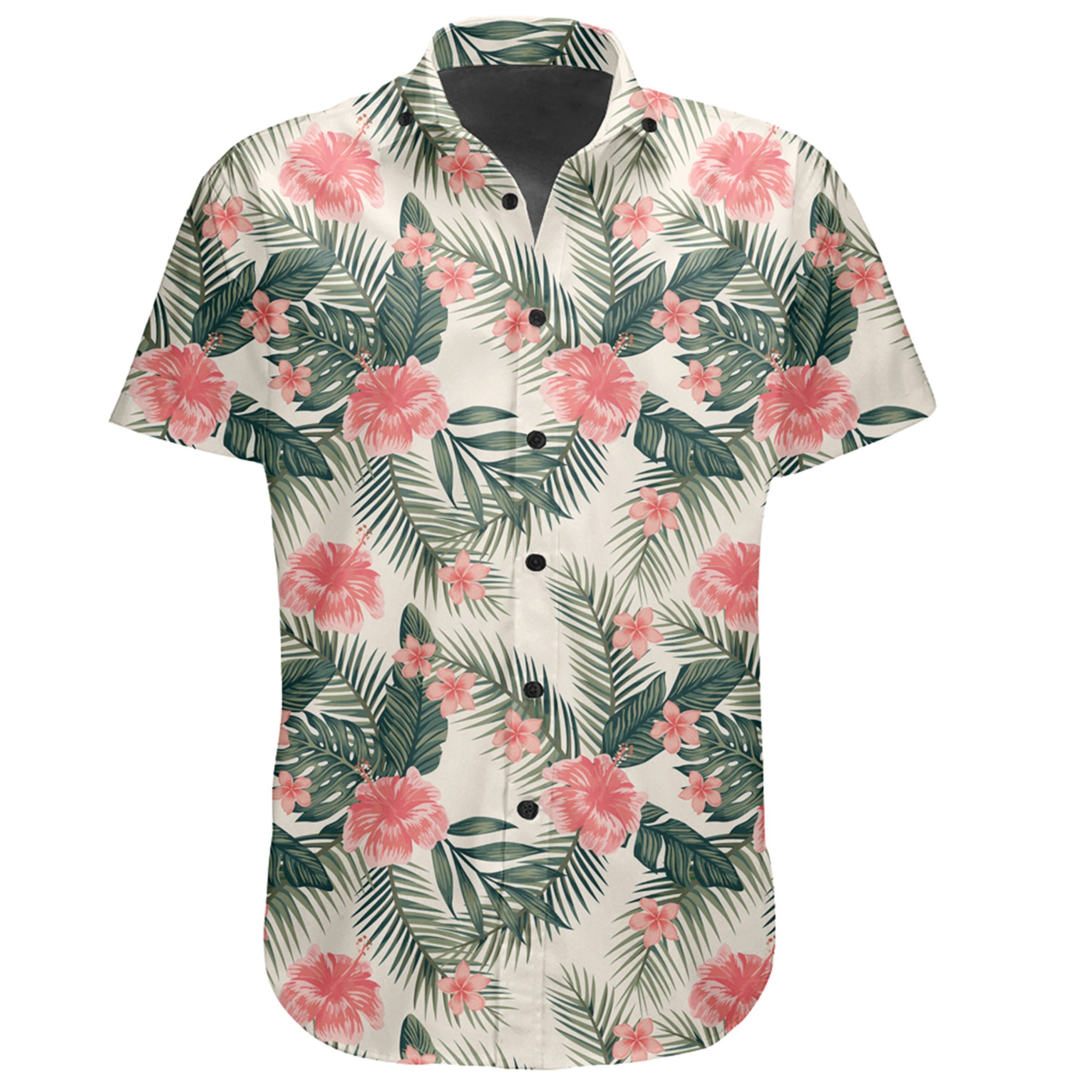 Hawaiian Shirt – Hibiscus Plumeria Tropical Red Shirt – Gaicness