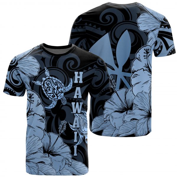Download Hawaii Turtle T-Shirt Polynesian Hibiscus Art Ver 2.0 Blue ...