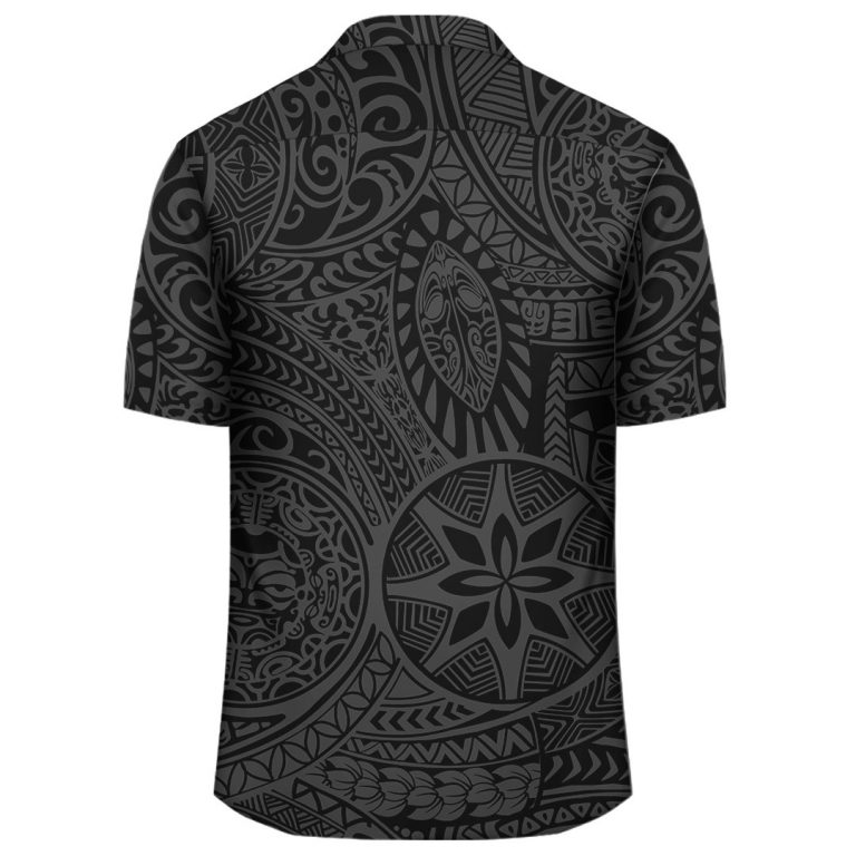 Polynesian Hawaiian Style Tribal Tattoo Gray Hawaiian Shirt – Gaicness