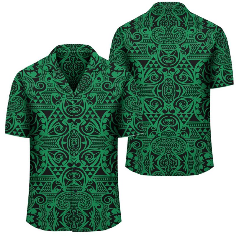 Polynesian Kakau Turtle Green Hawaiian Shirt – Gaicness