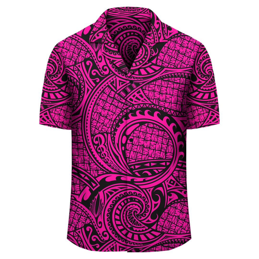 Polynesian Maori Lauhala Pink Hawaiian Shirt – Gaicness