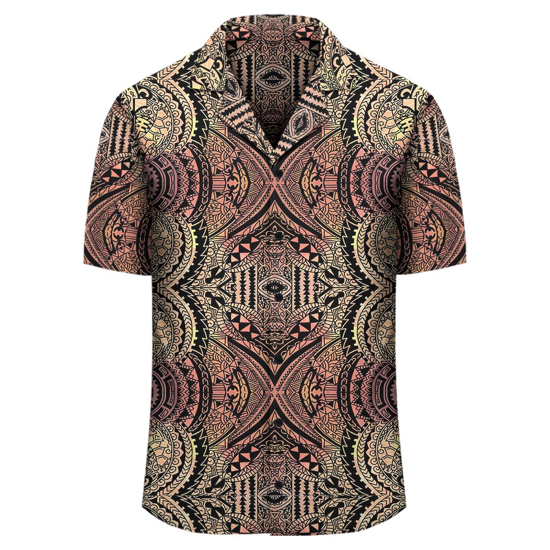 Polynesian Symmetry Brown Hawaiian Shirt – Gaicness