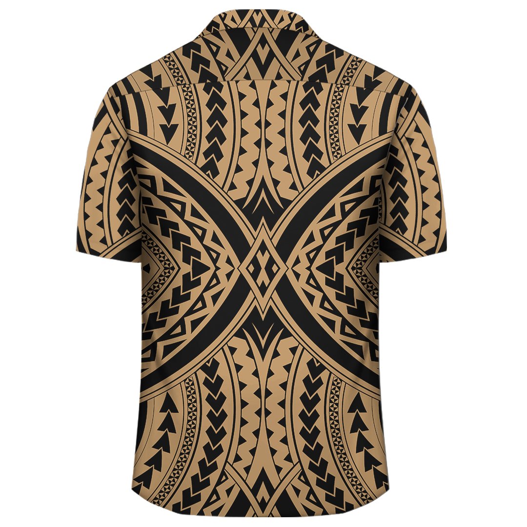 Polynesian Tradition Gold Hawaiian Shirt – Gaicness