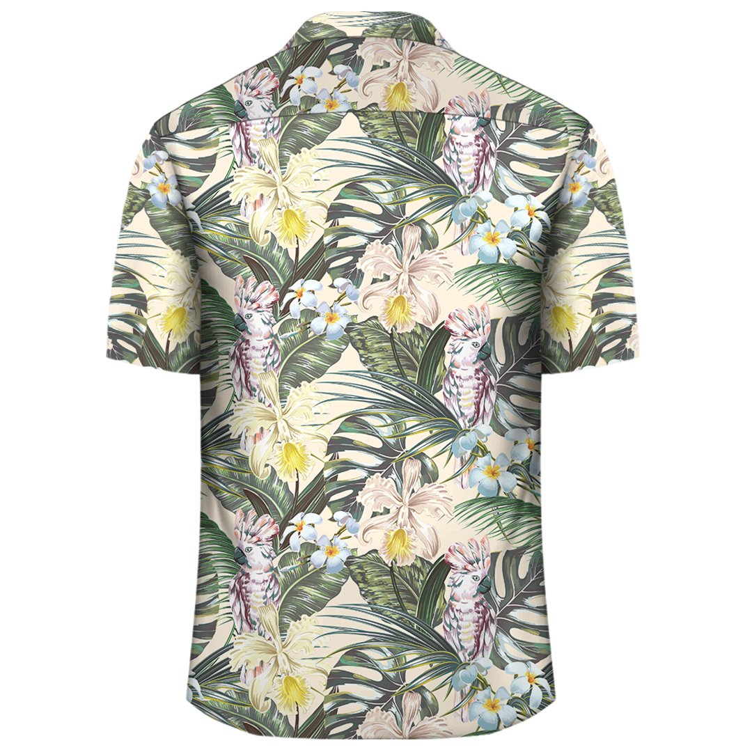 Tropical Jungle Parrots And Flamingos Hawaiian Shirt – Gaicness