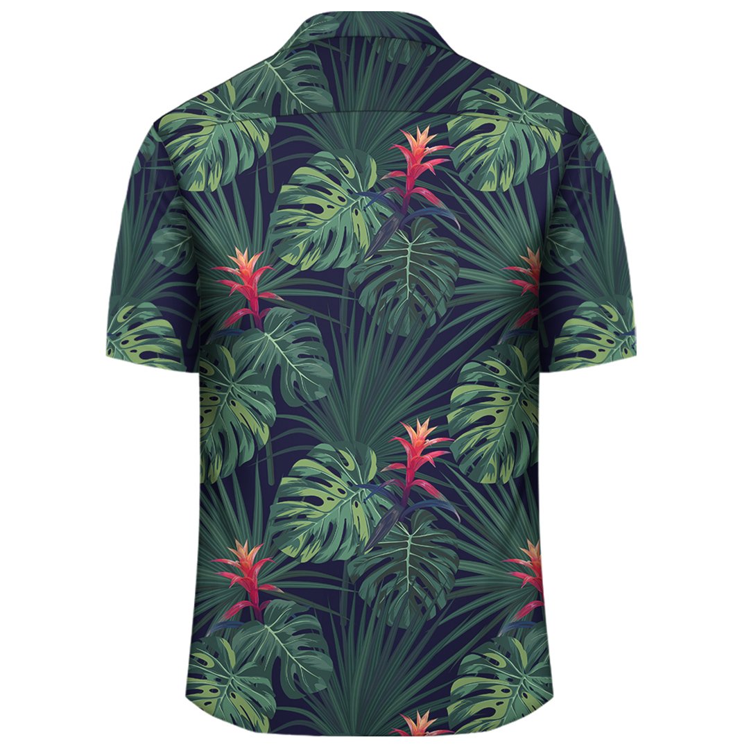 Tropical Monstera Leaf Green Hawaiian Shirt – Gaicness