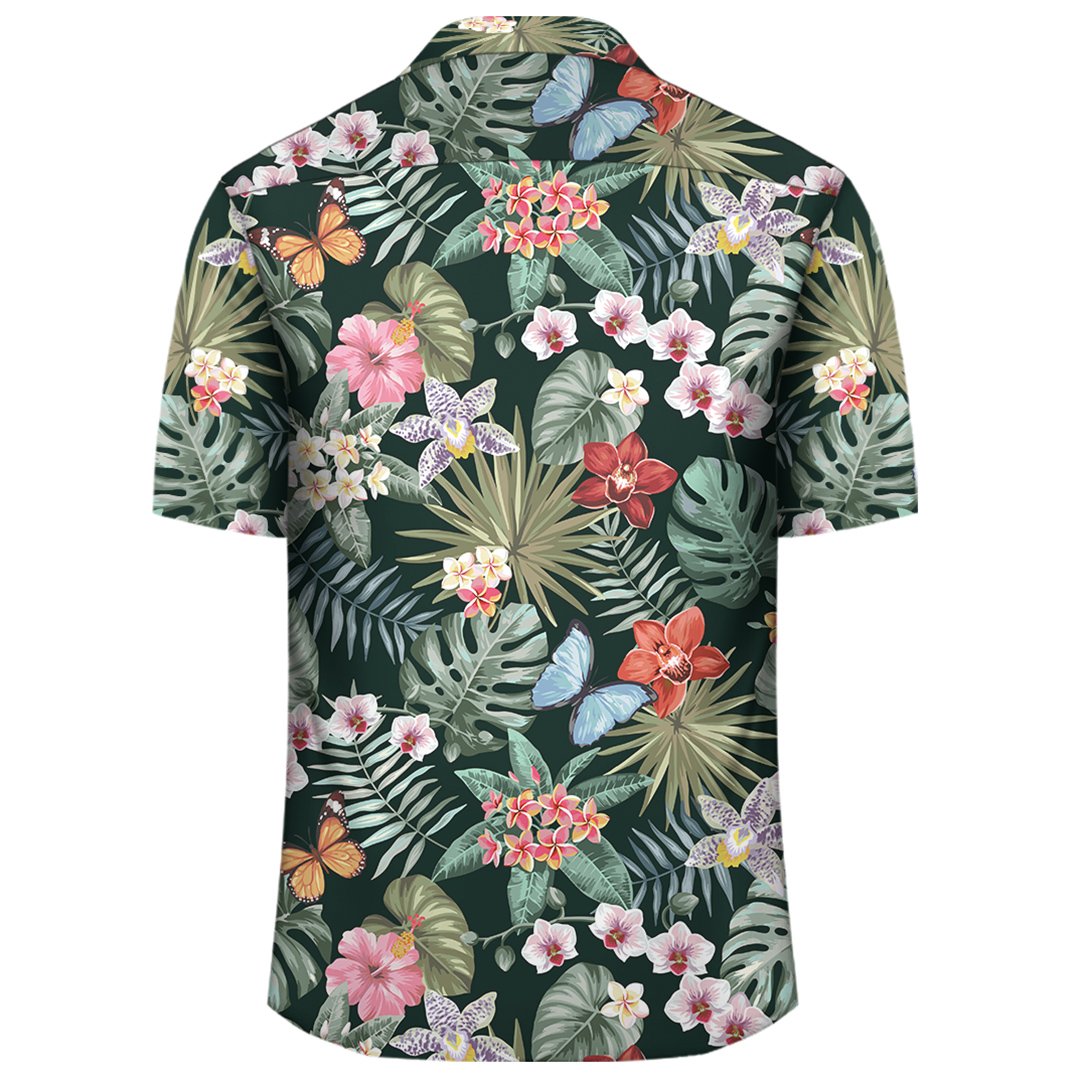 Tropical Plumeria Pattern With Palm Leaves Hawaiian Shirt – Gaicness