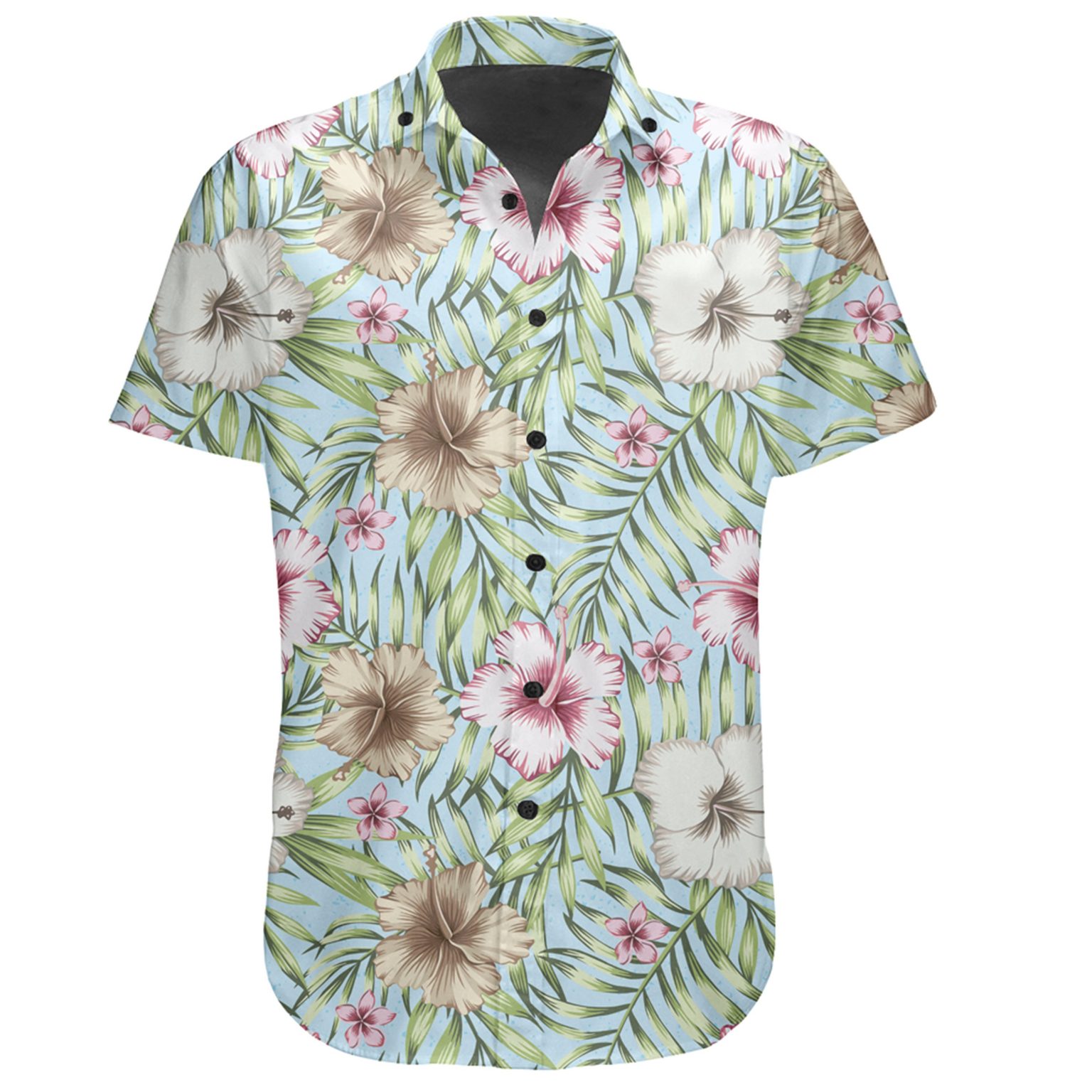 Hawaiian Shirt – Tropical Hibiscus Palm Leaves Shirt – Gaicness