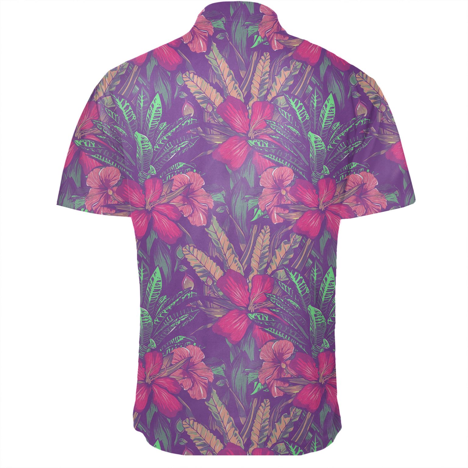 Hawaiian Shirt Tropical Hibiscus Purple Shirt Gaicness