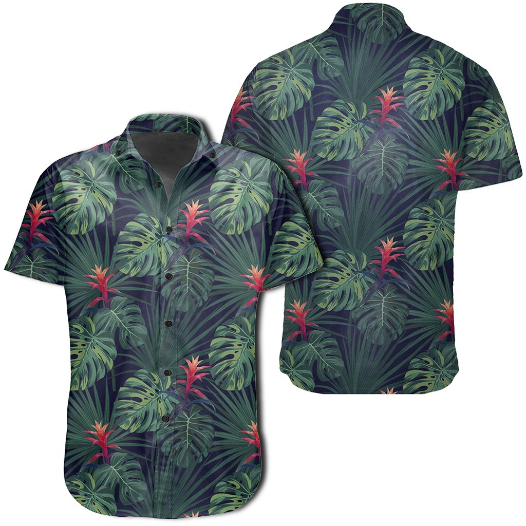 Hawaiian Shirt – Tropical Monstera Leaf Green Shirt – Gaicness
