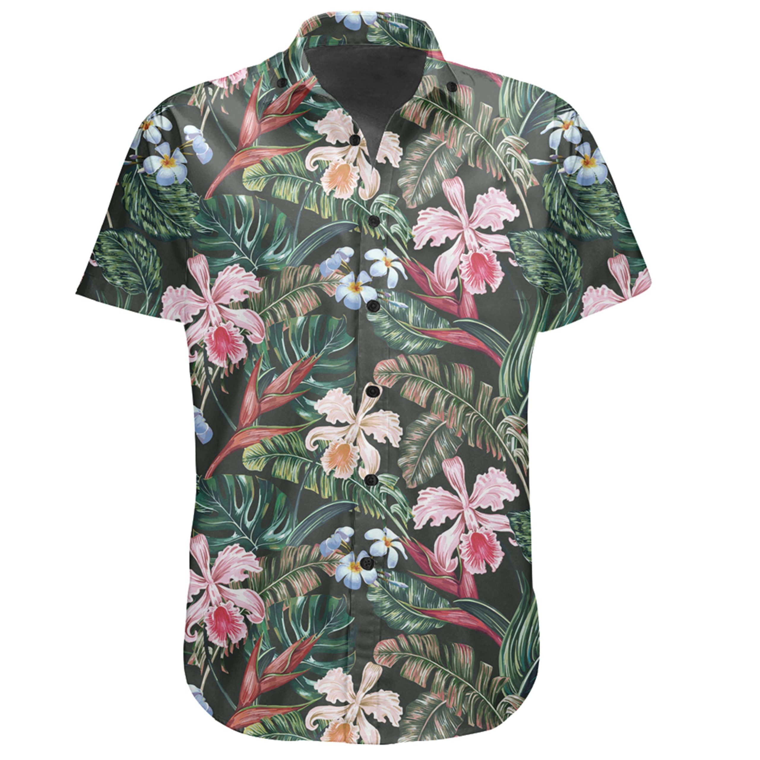 Hawaiian Shirt – Tropical Monstera Leaf Red Shirt – Gaicness