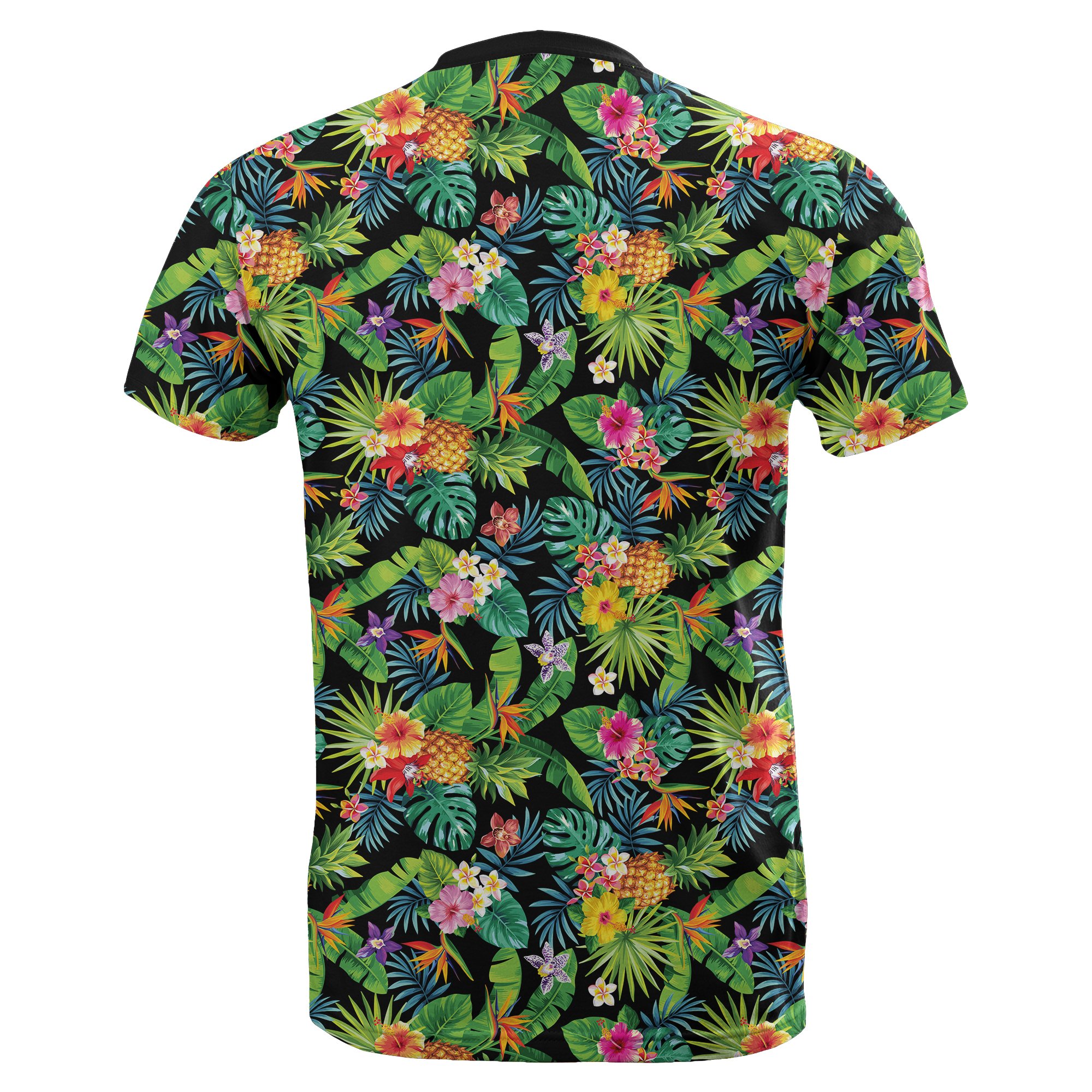 Hawaii Tropical Pattern With Pineapples, Palm Leaves And Flowers T ...